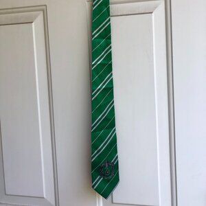 Harry Potter Slytherin Tie Green Striped Costume Accessory Universal Studios 14+